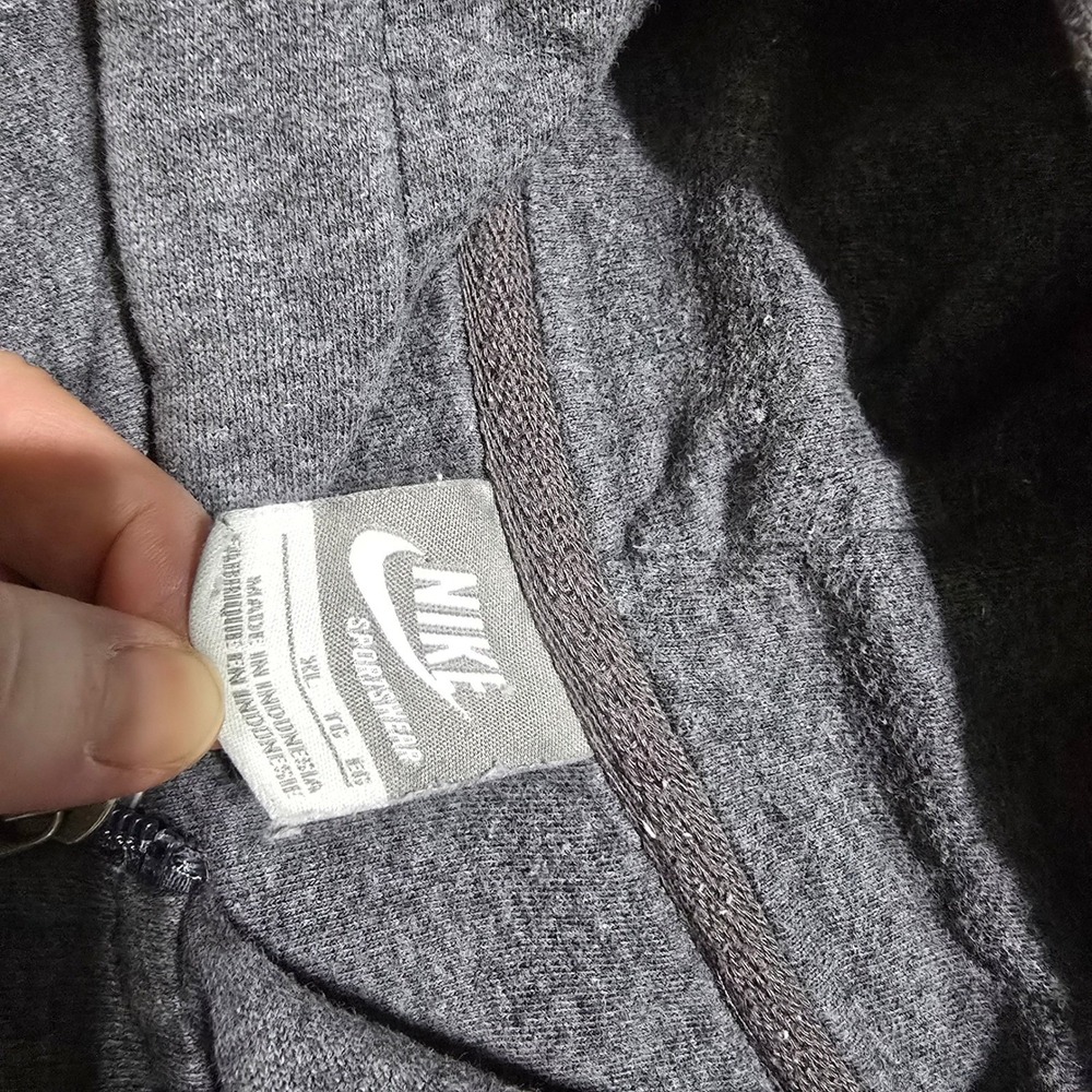 Nike Full Zip Hoodie Mens  XL Gray Team Nike Graphic Fleece Sweatshirt‎ - Picture 4 of 8